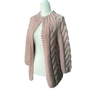 Vici Boho Chunky Knit Open Cardigan S